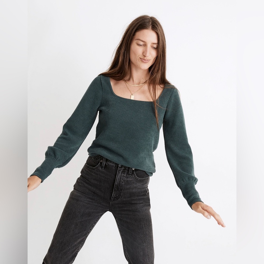 Madewell Ribbed Square Neck Top